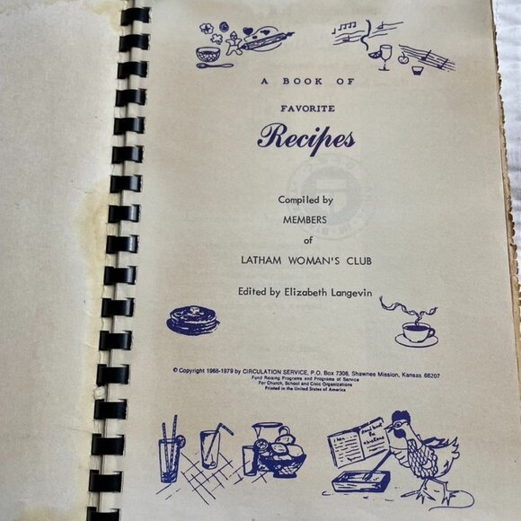 Vintage Latham Womans Club Favorites Cookbook Basic Kitchen Information 1979 u - Picture 3 of 8